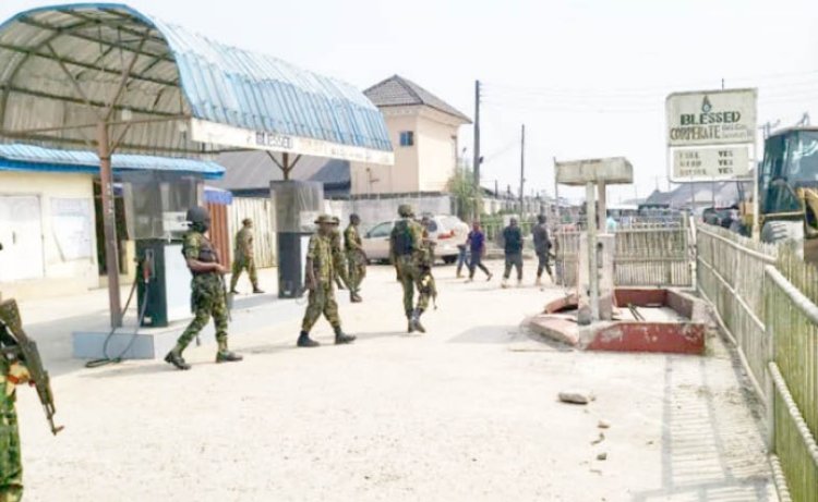 NNPC, Operatives Destroy Barge With Stolen Crude, Filling Station In Delta